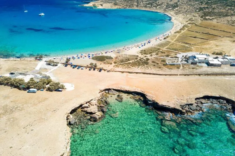 Pristine beaches in Koufonisia
