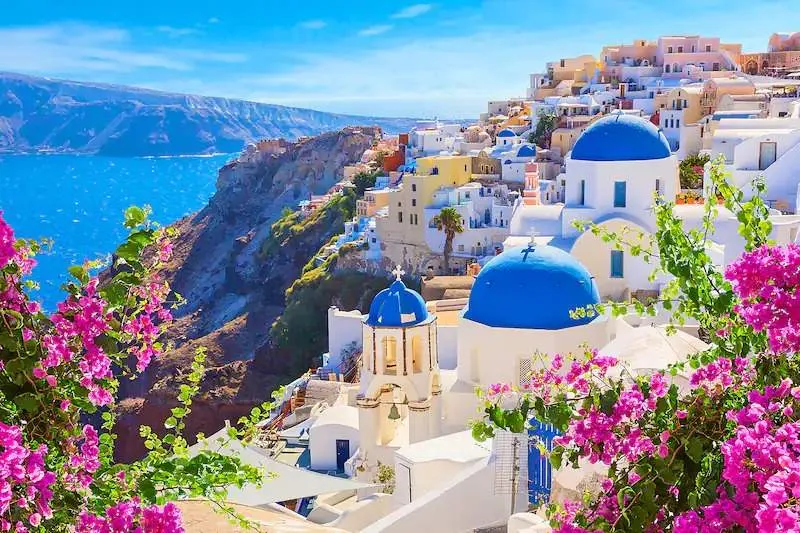 Stunning view of Santorini