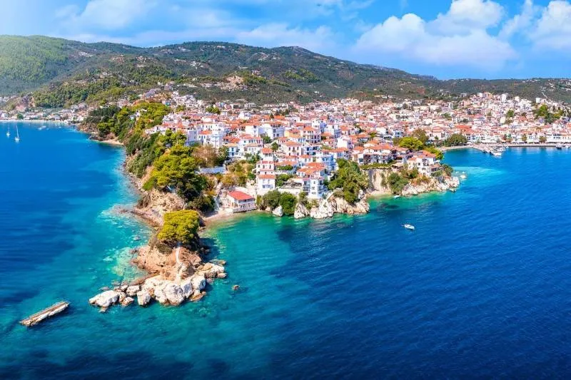 Lush forests in Skiathos